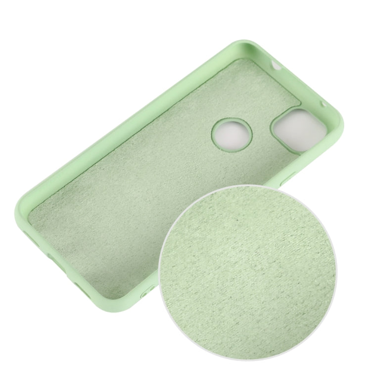 For Google Pixel 4a Pure Color Liquid Silicone Shockproof Full Coverage Case(Green) - Mobile Accessories by buy2fix | Online Shopping UK | buy2fix