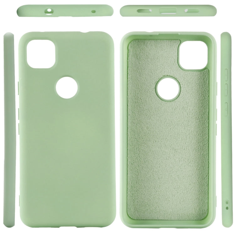 For Google Pixel 4a Pure Color Liquid Silicone Shockproof Full Coverage Case(Green) - Mobile Accessories by buy2fix | Online Shopping UK | buy2fix