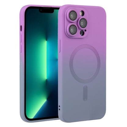 For iPhone 13 Pro Max Liquid TPU Silicone Gradient MagSafe Phone Case(Purple) - iPhone 13 Pro Max Cases by buy2fix | Online Shopping UK | buy2fix