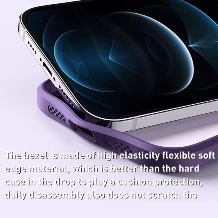 For iPhone 12 Pro Max Skin Feel MagSafe Shockproof Phone Case with Holder(Purple) by buy2fix