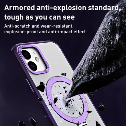 For iPhone 12 Skin Feel MagSafe Shockproof Phone Case with Holder(Black) by buy2fix