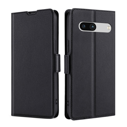 For Google Pixel 7a Ultra-thin Voltage Side Buckle Leather Phone Case(Black) - Google Cases by buy2fix | Online Shopping UK | buy2fix
