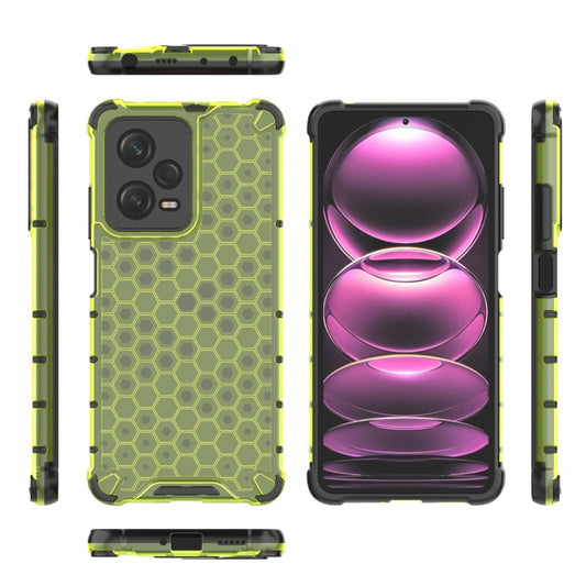 For Xiaomi Poco X5 Shockproof Honeycomb PC + TPU Phone Case(Green) by buy2fix