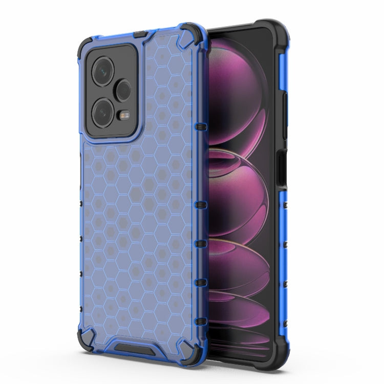 For Xiaomi Poco X5 Pro Shockproof Honeycomb PC + TPU Phone Case(Blue) - Xiaomi Cases by buy2fix | Online Shopping UK | buy2fix