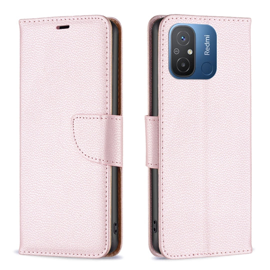 For Xiaomi Redmi 12C Litchi Texture Pure Color Leather Phone Case(Rose Gold)
