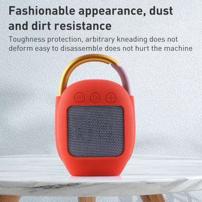 For JBL Clip 4 Wireless Bluetooth Speaker Silicone Protective Case(Black) by buy2fix