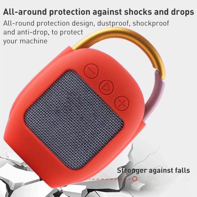 For JBL Clip 4 Wireless Bluetooth Speaker Silicone Protective Case(Black) by buy2fix