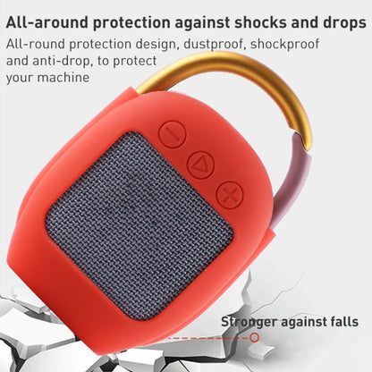 For JBL Clip 4 Wireless Bluetooth Speaker Silicone Protective Case(Black) by buy2fix