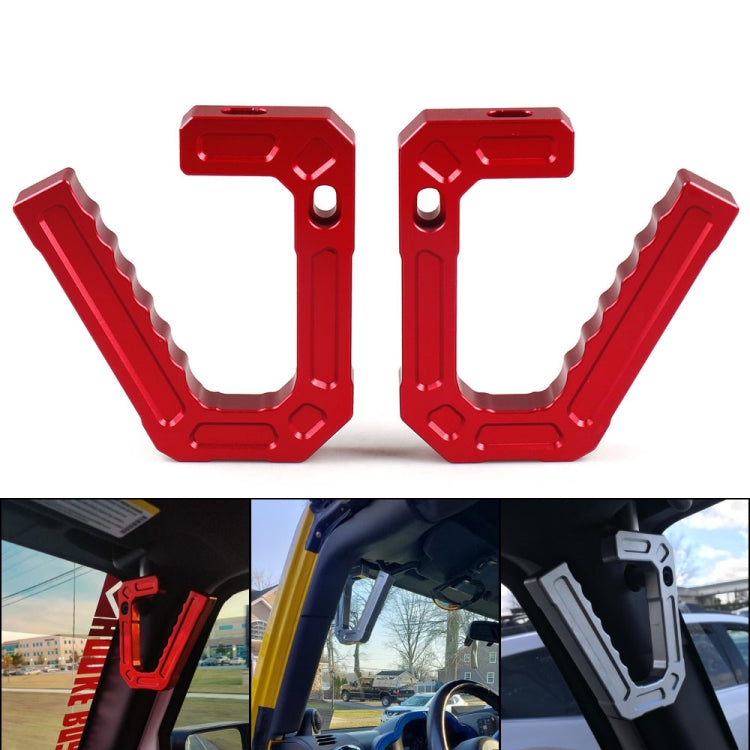 For Jeep Wrangler JK 2007-2018 Car Modification Aluminum Interior Handle(Red) - In Car by buy2fix | Online Shopping UK | buy2fix