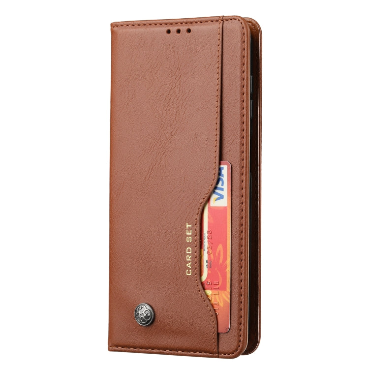 For Samsung Galaxy A34 5G Knead Skin Texture Flip Leather Phone Case(Brown) - Galaxy Phone Cases by buy2fix | Online Shopping UK | buy2fix