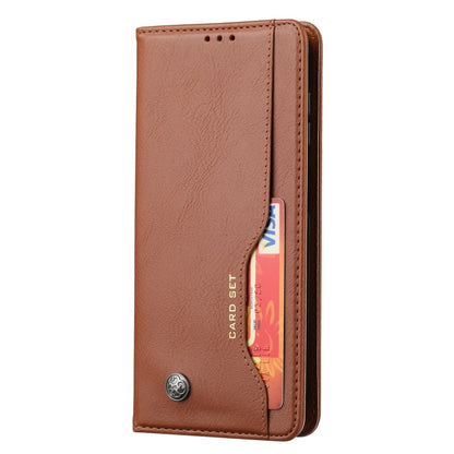 For Samsung Galaxy A34 5G Knead Skin Texture Flip Leather Phone Case(Brown) - Galaxy Phone Cases by buy2fix | Online Shopping UK | buy2fix