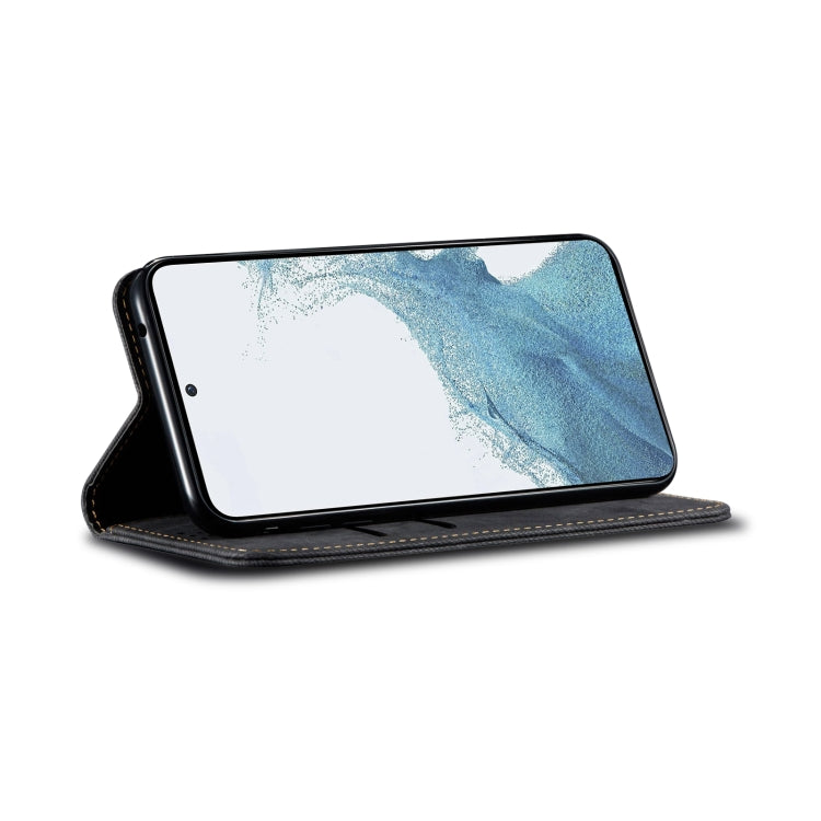 For Samsung Galaxy A54 5G Denim Texture Flip Leather Phone Case(Black) by buy2fix