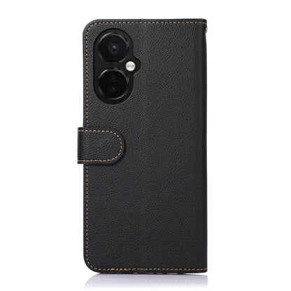 For OnePlus Nord CE 3 Lite KHAZNEH Litchi Texture Leather RFID Phone Case(Black) - OnePlus Cases by buy2fix | Online Shopping UK | buy2fix