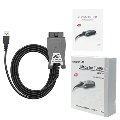 Vgate Vlinker FS ELM327 USB OBD2 Car Diagnostic Tool - In Car by Vgate | Online Shopping UK | buy2fix