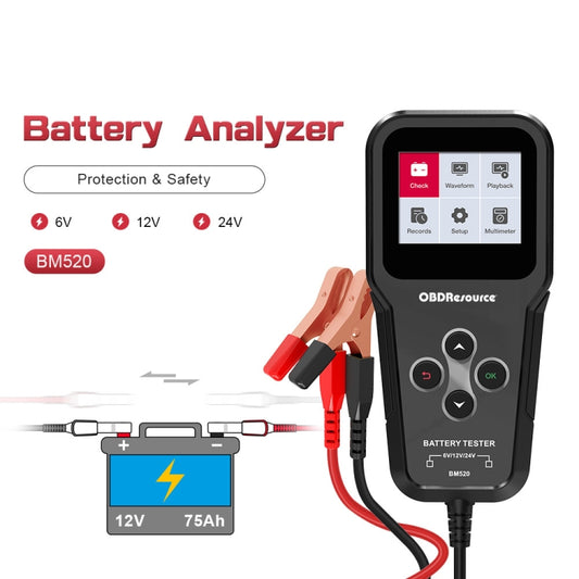 OBDResource BM520 6V 12V Car Digital Load Battery Tester by buy2fix