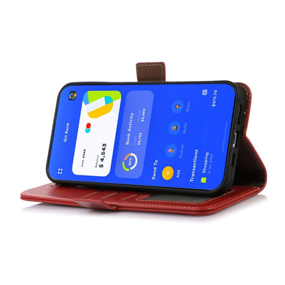 For Motorola Moto G53 5G Crazy Horse Top Layer Cowhide RFID Leather Phone Case(Red) - Motorola Cases by buy2fix | Online Shopping UK | buy2fix