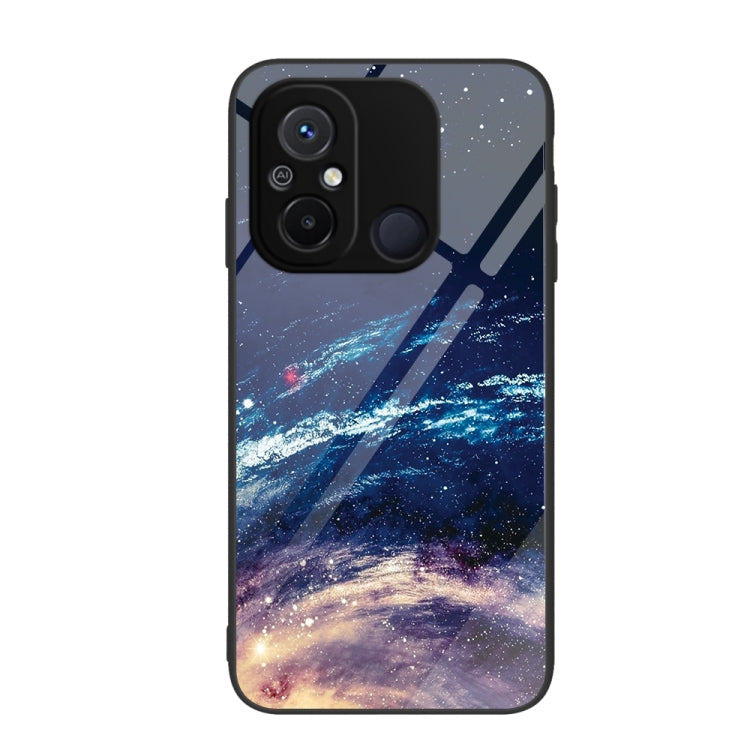 For Xiaomi Redmi 12C Colorful Painted Glass Phone Case(Starry Sky) - Xiaomi Cases by buy2fix | Online Shopping UK | buy2fix