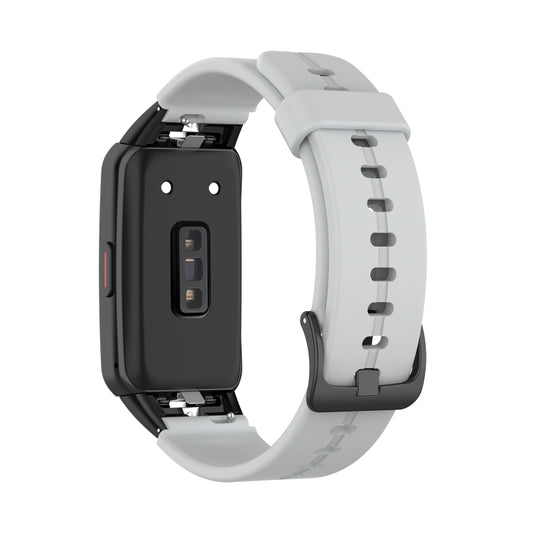 For Honor Band 7 Solid Color Silicone Watch Band(Grey) by buy2fix