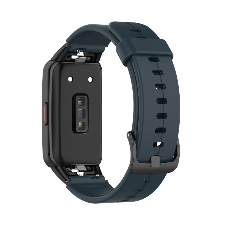 For Honor Band 7 Solid Color Silicone Watch Band(Midnight Blue) by buy2fix