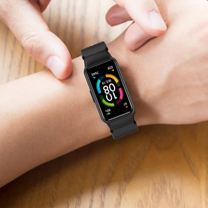 For Honor Band 7 Solid Color Silicone Watch Band(Midnight Blue) by buy2fix