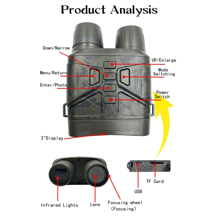 NV4000C Outdoor Hunting 4K HD Binocular Digital Night Vision(Camouflage) - Binoculars by buy2fix | Online Shopping UK | buy2fix