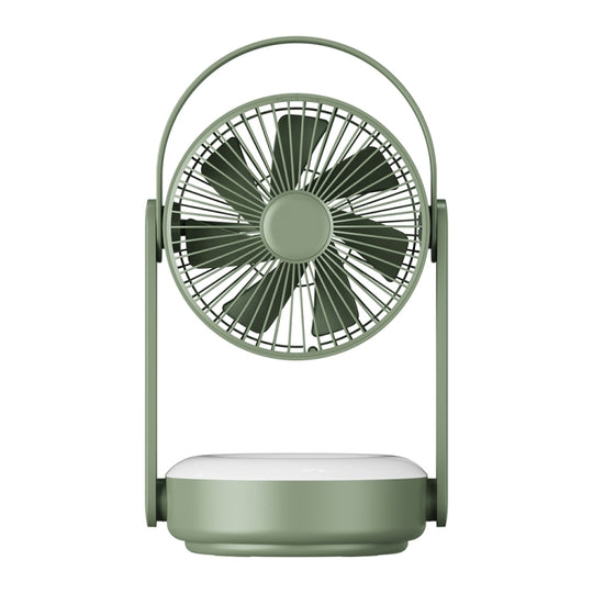 Ventilateur de refroidissement d'air portatif extérieur de charge d'usb de WT-F62 avec la lampe de nuit de LED (vert d'armée)