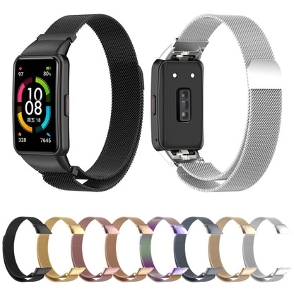 For Honor Band 7 Milan Magnetic Metal Watch Band(Silver) by buy2fix