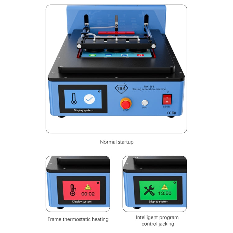 TBK 288L Built-in Vacuum Pump Automatic LCD Screen Heating Separator Machine(EU Plug) - Repair & Spare Parts by TBK | Online Shopping UK | buy2fix