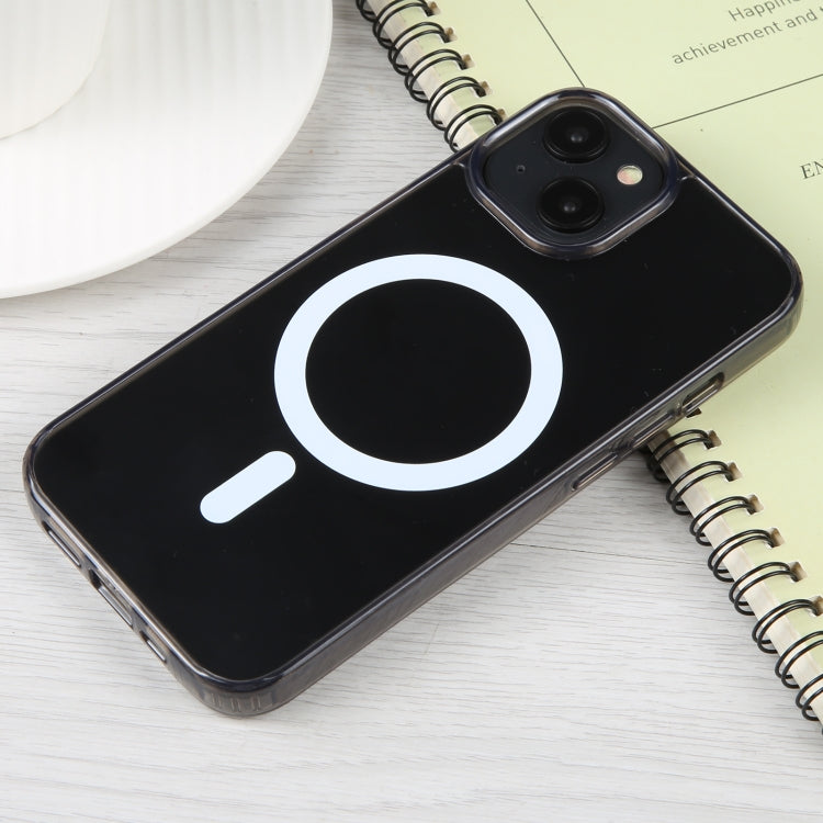 For iPhone 14 GEBEI MagSafe Magnetic Transparent Phone Case (Transparent Black) - iPhone 14 Cases by GEBEI | Online Shopping UK | buy2fix