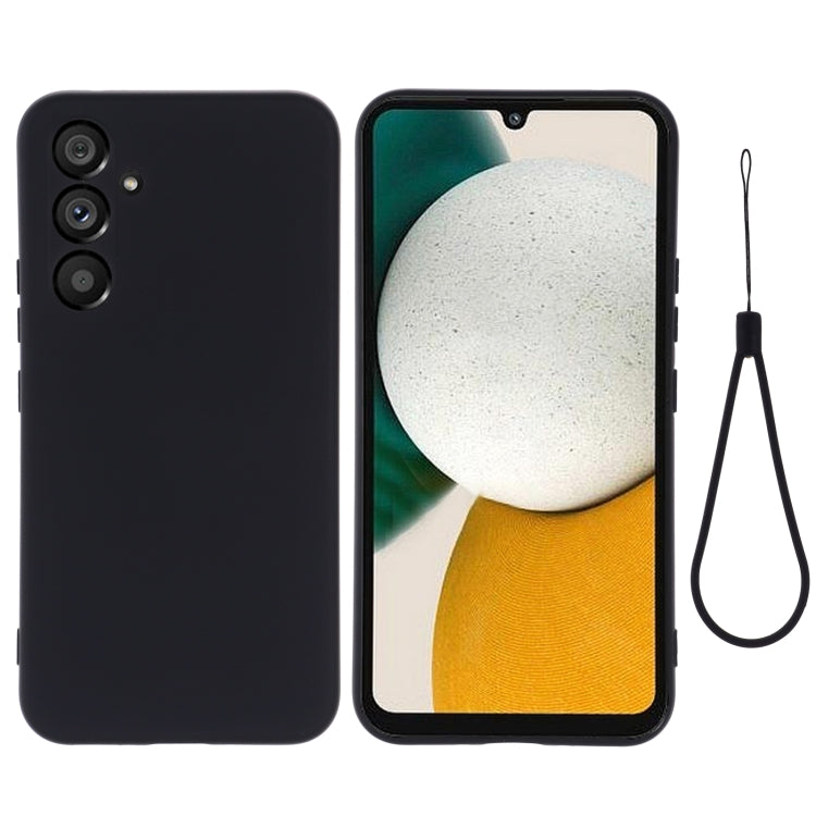 For Samsung Galaxy A34 5G Pure Color Liquid Silicone Shockproof Phone Case(Black) - Galaxy Phone Cases by buy2fix | Online Shopping UK | buy2fix