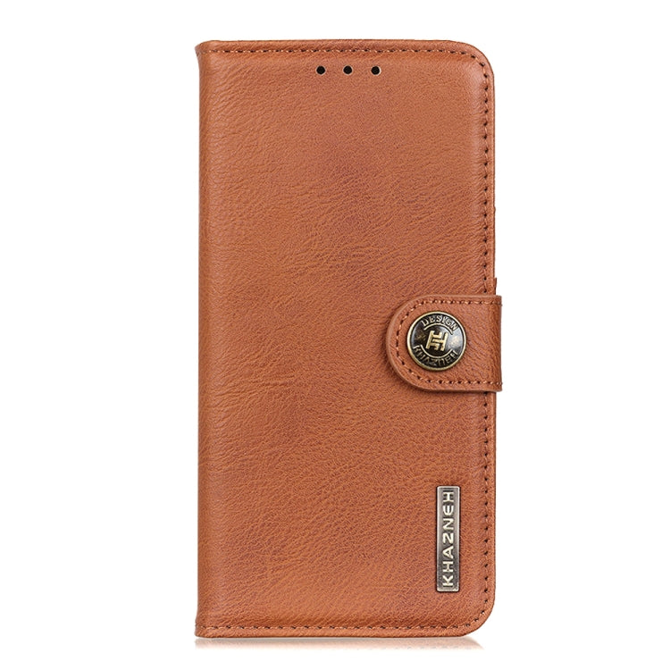 For OnePlus Nord CE 3 Lite KHAZNEH Cowhide Texture Flip Leather Phone Case(Brown) - OnePlus Cases by buy2fix | Online Shopping UK | buy2fix