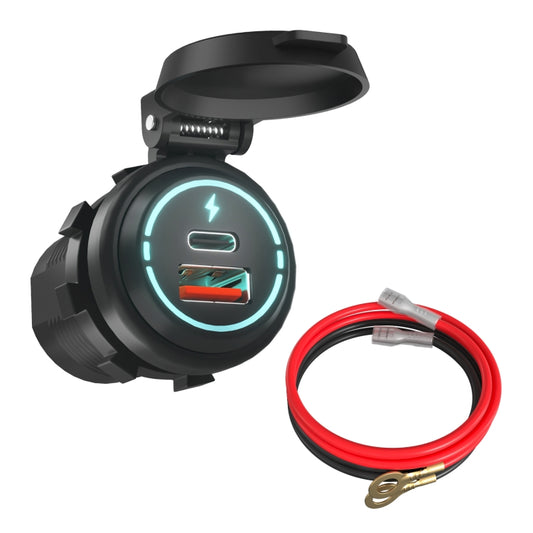 ZH-1786A2 QC3.0 USB-A + Type-C Dual Interface Car Charger, Cable Length: 60cm - In Car by buy2fix | Online Shopping UK | buy2fix