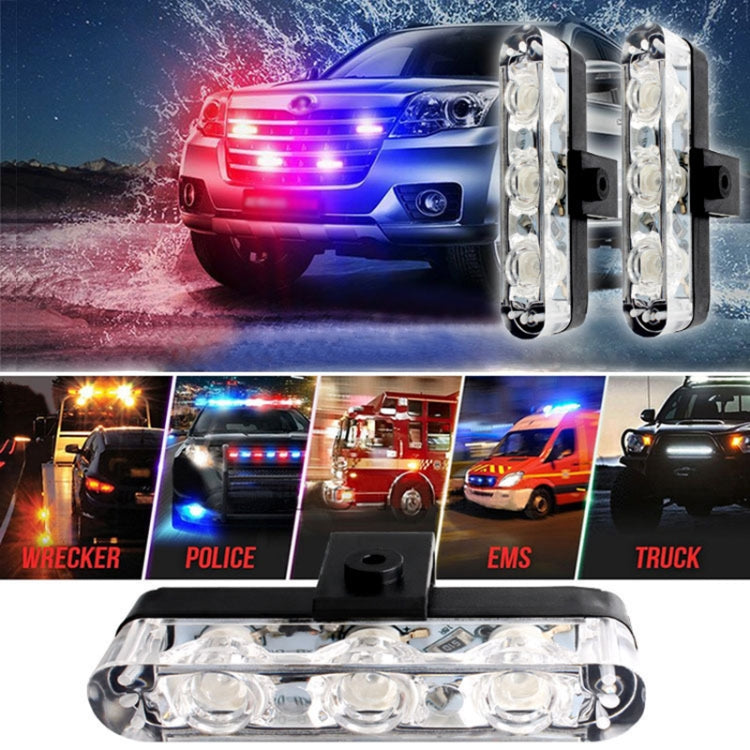 4 in 1 Car 12LEDs Grille Flash Lights Warning Lights with Wireless Remote Control, Color:Red - In Car by buy2fix | Online Shopping UK | buy2fix