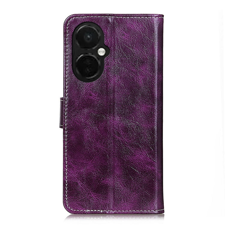 For OnePlus Nord CE 3 Lite Retro Crazy Horse Texture Leather Phone Case(Purple) by buy2fix