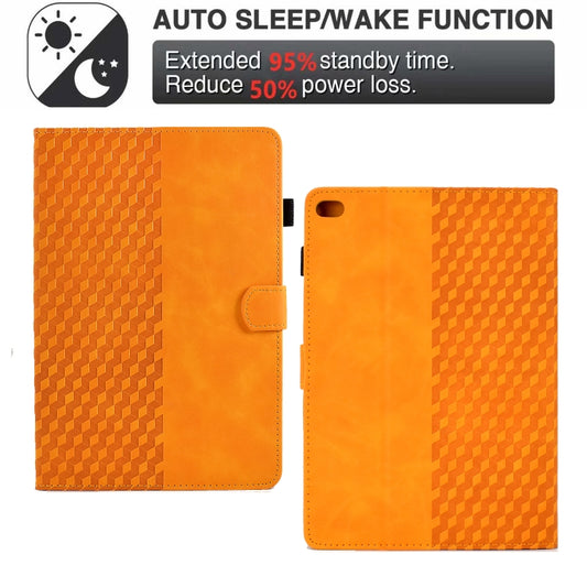 For iPad 9.7 2017 / 2018 / Air / Air 2 Rhombus Embossed Leather Smart Tablet Case(Khaki) by buy2fix