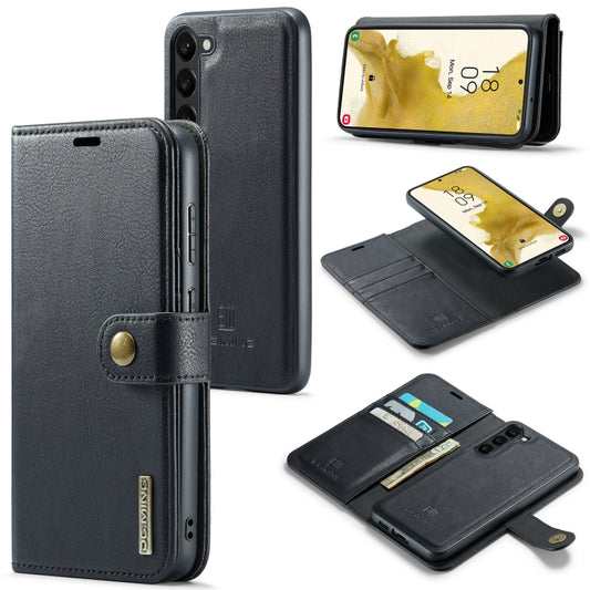 For Samsung Galaxy S23+ 5G DG.MING Crazy Horse Texture Detachable Magnetic Leather Case(Black) - Galaxy S23+ 5G Cases by DG.MING | Online Shopping UK | buy2fix