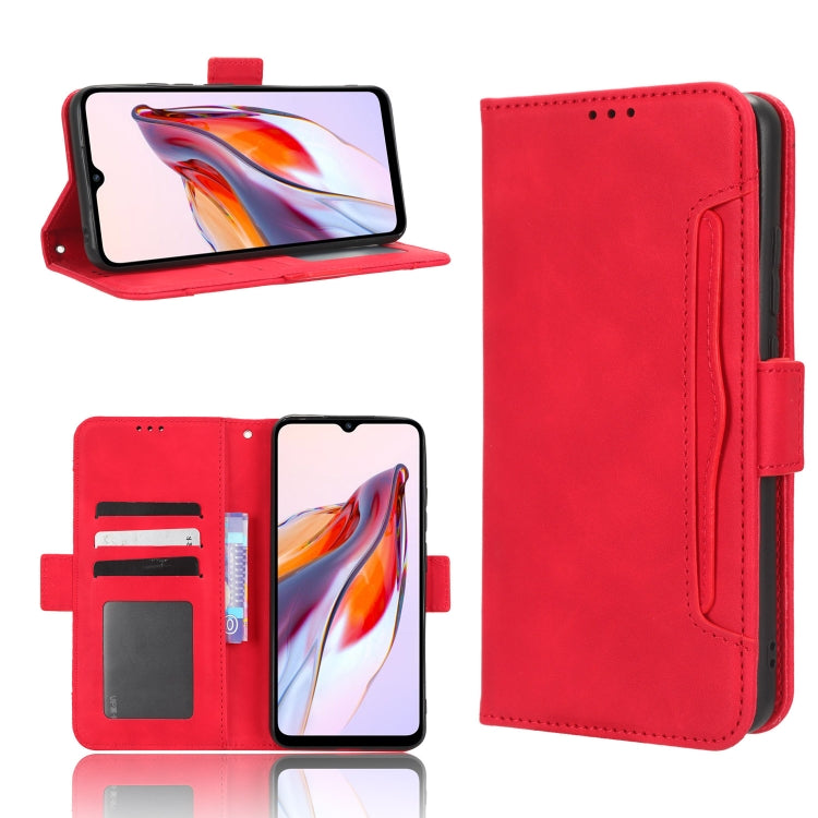 For Xiaomi Redmi 12C / 11A Skin Feel Calf Texture Card Slots Leather Phone Case(Red) - Xiaomi Cases by buy2fix | Online Shopping UK | buy2fix