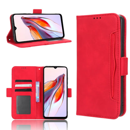 For Xiaomi Redmi 12C / 11A Skin Feel Calf Texture Card Slots Leather Phone Case(Red) - Xiaomi Cases by buy2fix | Online Shopping UK | buy2fix