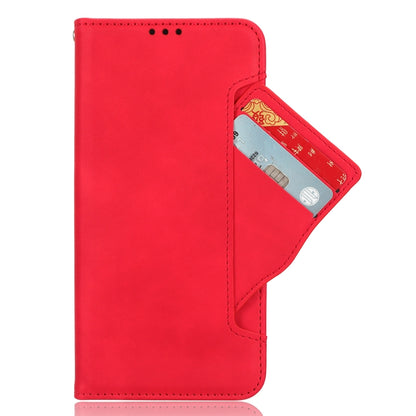 For Samsung Galaxy S23 Ultra 5G Skin Feel Calf Texture Card Slots Leather Phone Case(Red) - Galaxy S23 Ultra 5G Cases by buy2fix | Online Shopping UK | buy2fix