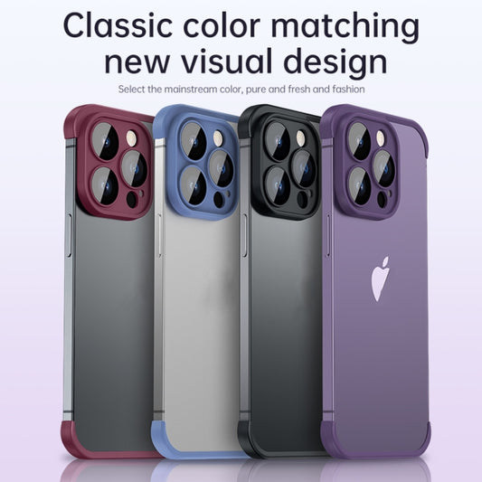 For iPhone 14 Pro Four Corners + Camera TPU Phone Protective Frame(Blue) by buy2fix