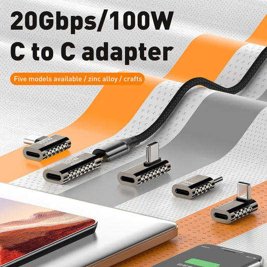 100W Type-C Female to Type-C Female 20Gbps Zinc Alloy Adapter, Style:Straight by buy2fix