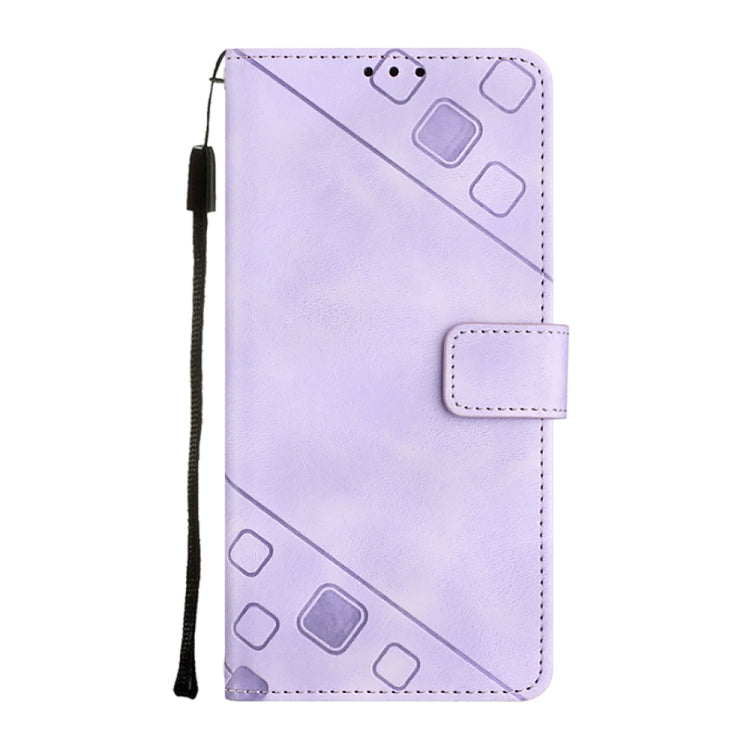 For Samsung Galaxy A13 Lite / A13 4G Skin-feel Embossed Leather Phone Case(Light Purple) - Galaxy Phone Cases by buy2fix | Online Shopping UK | buy2fix