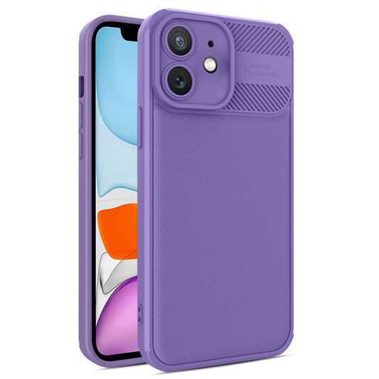 For iPhone 11 Twill Texture TPU Shockproof Phone Case(Purple) by buy2fix