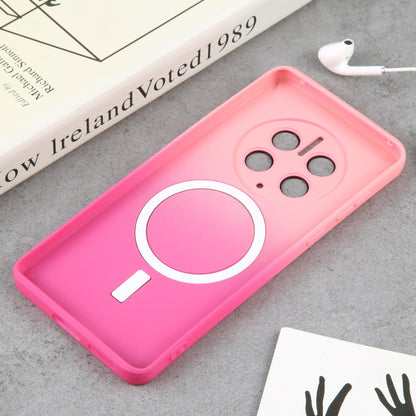 For Huawei Mate 50 Pro Liquid TPU Silicone Gradient MagSafe Phone Case(Pink Red) by buy2fix