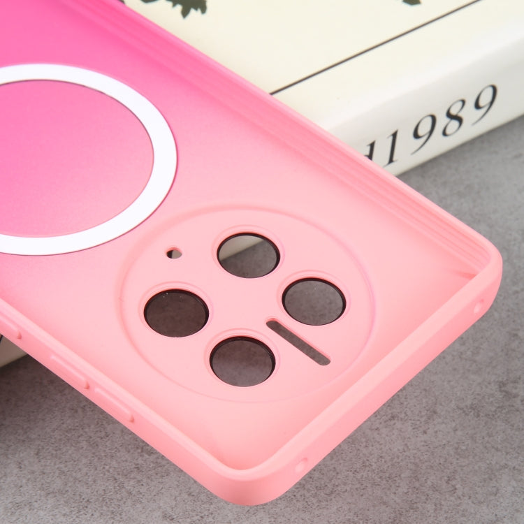For Huawei Mate 50 Pro Liquid TPU Silicone Gradient MagSafe Phone Case(Pink Red) by buy2fix
