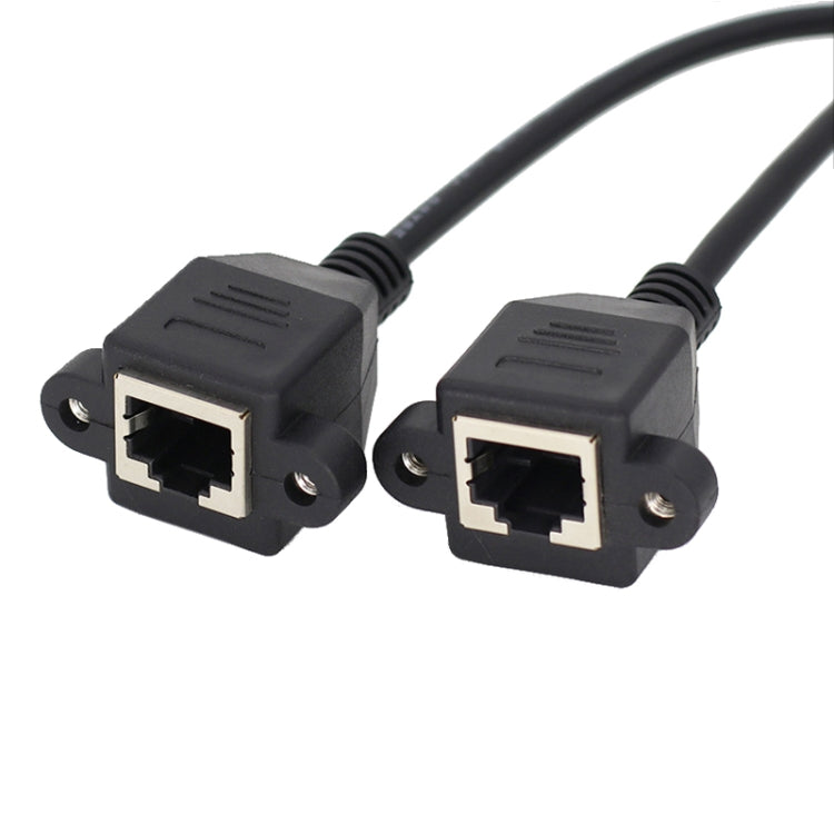 RJ45 Female to Female LAN Extension Cable with Screw Lock, Length:1m by buy2fix