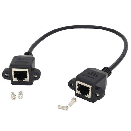 RJ45 Female to Female LAN Extension Cable with Screw Lock, Length:2m by buy2fix