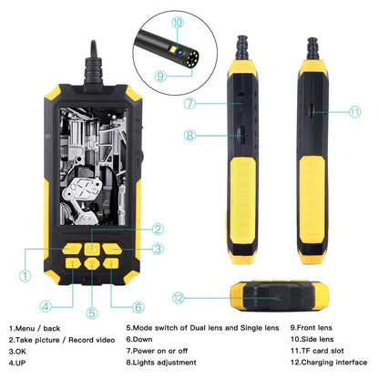 P50 4.5 inch Dual Camera with Screen Endoscope, Length:5m(5.5mm) - Consumer Electronics by buy2fix | Online Shopping UK | buy2fix