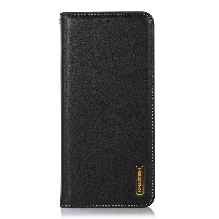 For OnePlus Ace 2 5G KHAZNEH Nappa Top Layer Cowhide Leather Phone Case(Black) - OnePlus Cases by buy2fix | Online Shopping UK | buy2fix