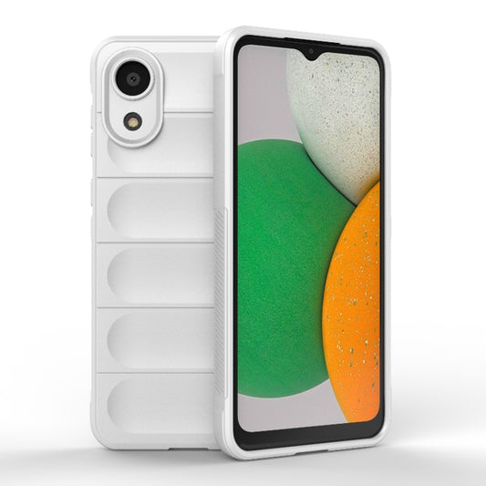 For Samsung Galaxy A03 Core 4G Magic Shield TPU + Flannel Phone Case(White) - Galaxy Phone Cases by buy2fix | Online Shopping UK | buy2fix